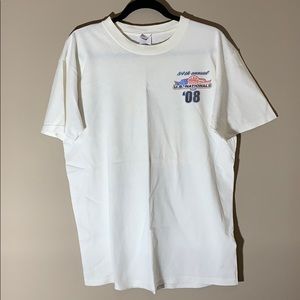 Vintage NHRA US Nationals tee. White. Size Large.